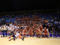 El Básquet Coruña y sus aficionados desplazados a Santiago celebran la conquista de la Copa Galicia 2026