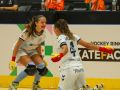María Sanjurjo y Aina Florenza celebran el gol de la victoria contra Chile en la segunda jornada de los World Skate Games