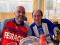 Pedro Asensio, junto a su padre