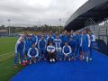 La plantilla blanquiazul posa junto a Brais Nóvoa Garrido