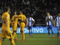 Los jugadores del Deportivo se lamentan ante un gol del Atlético en la última visita de los madrileños a Riazor, en noviembre de 2017