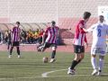Lanzamiento de falta de Pablo Agulló que terminó en el palo