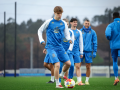 Xabi Campos en un entrenamiento con el primer equipo