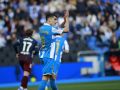 Villares aplaude durante el partido del Dépor ante el Eibar 