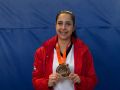 Helena Garcia posa con su medalla de plata en el Open de Holanda