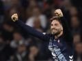 Javi Rueda celebra la consecución del 0-1 ante el Lyon