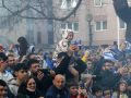Cientos de aficionados se dieron cita en Riazor para dar ánimos al Dépor a su llegada al estadio antes del partido ante el Zaragoza