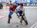 Nil Cervera presionado por Matías Pascual en el partido de semifinales de la Copa del Rey entre el Liceo y el igualada