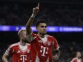 Luis Díaz festeja el 0-1 en el Bernabéu