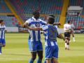 La crónica | El Fabril no entiende de trámites y somete a un Salamanca frustrado (0-1) Areosa celebra su gol junto a Dipanda en el Helmántico