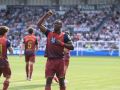 Bil Nsongo celebra el gol del Dépor