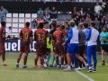 El partido ante el Burgos estuvo presidido por la tensión