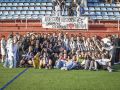 Las jugadoras del Victoria celebran al término del partido su clasificación para el playoff