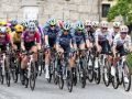 Primera etapa de la Vuelta a su salida de Salvaterra do Miño