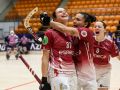 María Sanjurjo celebra la clasificación del Fraga para la final de la Champions