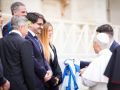 La representación del Deportivo en El Vaticano con el Papa León XIV