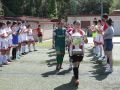 Las jugadoras del Atlético San Pedro recibieron el pasillo del Carral por su reciente título de la Copa de A Coruña