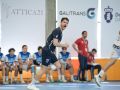 Álex Chan celebra un gol contra Zaragoza
