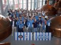 El Deportivo visita el museo MEGA de Estrella Galicia tras certificar el ascenso a Primera División