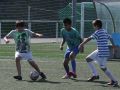 Tres niños juegan en una edición del CampusLa primera edición de las Jornadas Solidarias de Deporte Adaptado e Inclusivo comenzaron ayer en la Ciudad Deportiva de A Torre