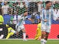 Lionel Messi celebra el 1-0 ante Argelia