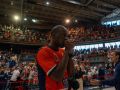 Macachi Braz durante la celebración del ascenso a ACB
