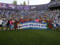 El Deportivo celebrando el ascenso en Pucela