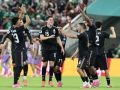 Los jugadores de México celebran el triunfo ante Corea