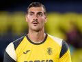 Diego Conde durante un calentamiento con el Villarreal
