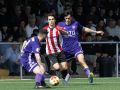 Manu Berrocal, durante el Arteixo-Montañeros de la pasada temporada en Tercera RFEF