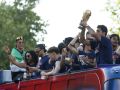 La selección en la rúa por las calles de Madrid