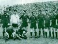 Once de España frente a Italia en el estadio Giovanni Berta de Florencia en el partido de desempate de cuartos de final del Mundial de 1934, con Chacho tercero de pie por la derecha