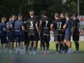Una imagen de la plantilla del Deportivo en una pausa de hidratación durante el partido ante el Lugo de pretemporada