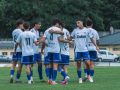 Los jugadores del Bergantiños celebra uno de los goles ante el Villalbés