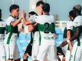 Los jugadores del Elche celebran un gol en pretemporada