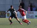 Iván Rellán, defensa del San Tirso, durante el partido de Preferente disputado ayer ante el Negreira