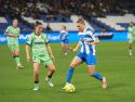 Marisa García, delantera del Dépor, en el partido ante el Levante en Riazor