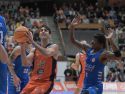 Imagen del último partido liguero del Básquet Coruña ante el parón, en el Coliseum contra el Melilla