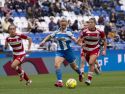 Ainhoa en la acción del primer gol del Deportivo ante el Granada