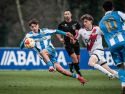 Lance del juego en el partido de octavos de final entre Deportivo y Rayo Vallecano