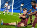 Lucas Regueiro celebra el tanto que dio el pase a semifinales de Copa del Rey Juvenil ante el Tenerife