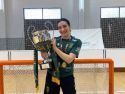 Alejandra Martín, del Marineda, con el trofeo de la Copa Princesa