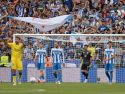 Arnau Comas, José Ángel, Germán Parreño y Dani Barcia, tras encajar un gol de Las Palmas