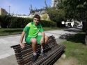 Róber Freire, centrocampista de Curtis nacido en 2012, posa con la equipación del Ural, su nuevo equipo