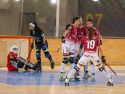 Las jugadoras del Fraga celebran un gol