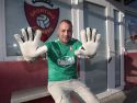 Diego López, en las instalaciones del Sporting Cambre