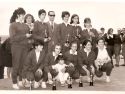 Marita Millán, abajo a la derecha, con el equipo del Medina que se proclamó campeón de España en 1966
