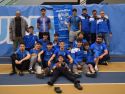 Los integrantes del Marineda, con el trofeo de tercer clasificados