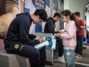 Yeremay, Luismi, Millene y Noé recibieron a los deportivistas en el nuevo espacio del estadio de Riazor