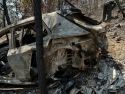 El coche de Álvaro totalmente calcinado